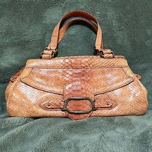 ⭐️OFFERS WELCOME!⭐️ Cole Haan Orange Trinity Python Print Small Shoulder Bag